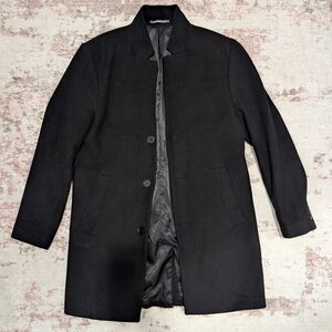 H&M Men's Black Overcoat